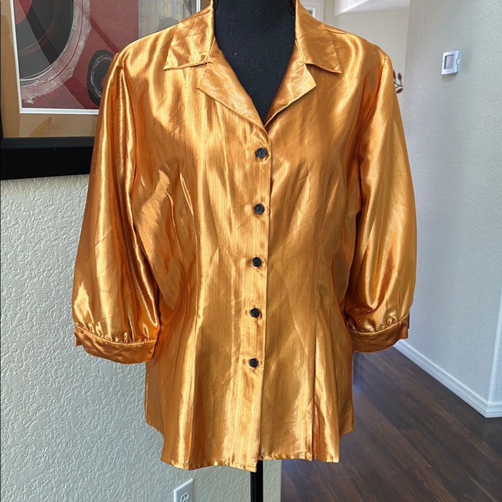 Vintage Joanna Elegant Gold Women's Top
